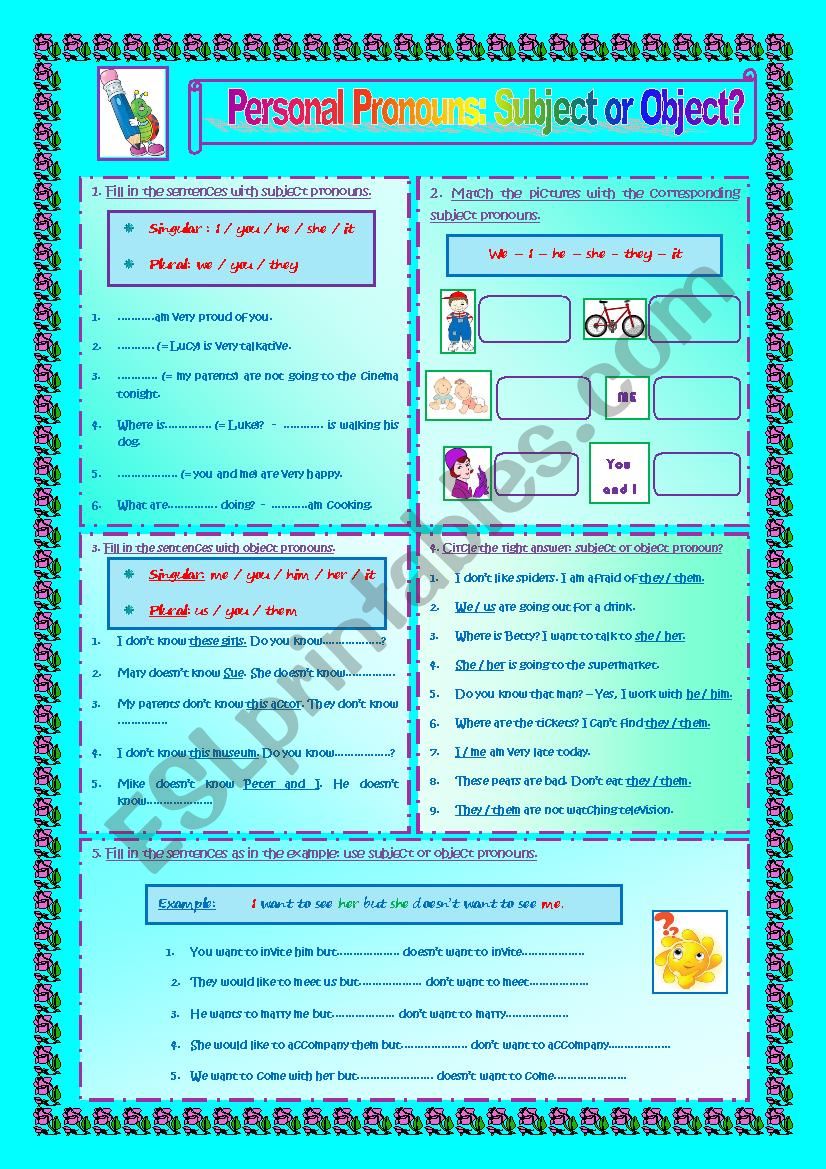 Personal Pronouns: Subject or Object?