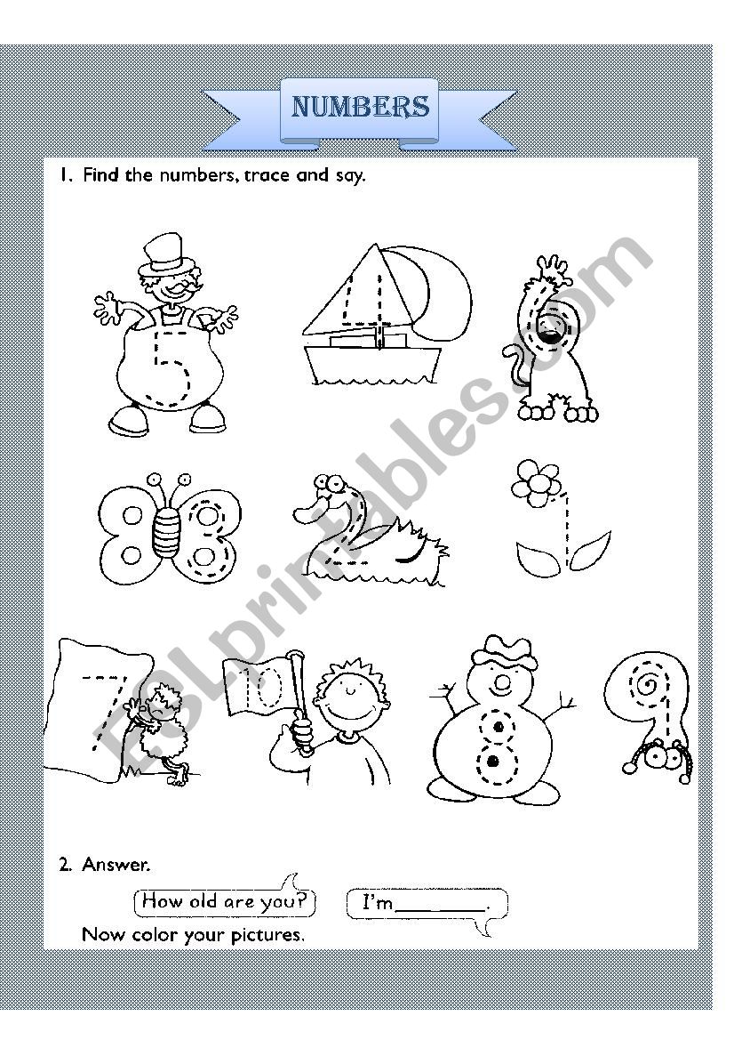 NUMBERS worksheet