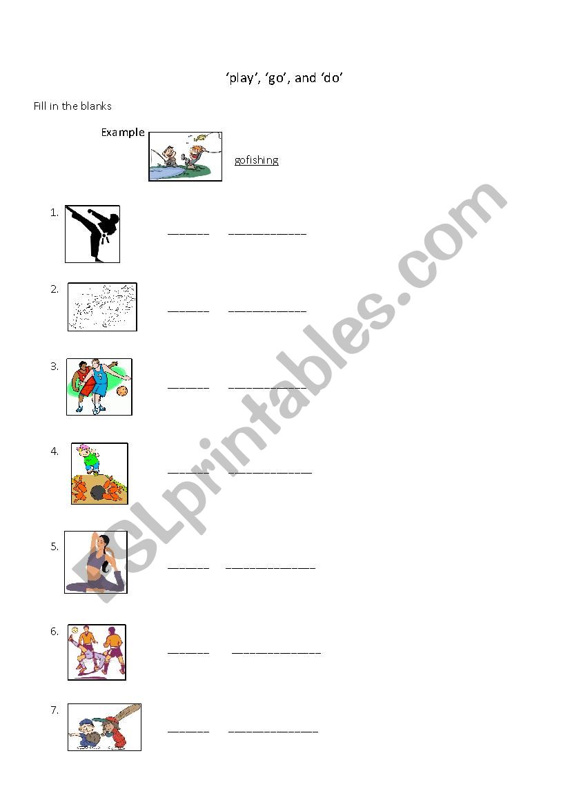 sports collocations worksheet