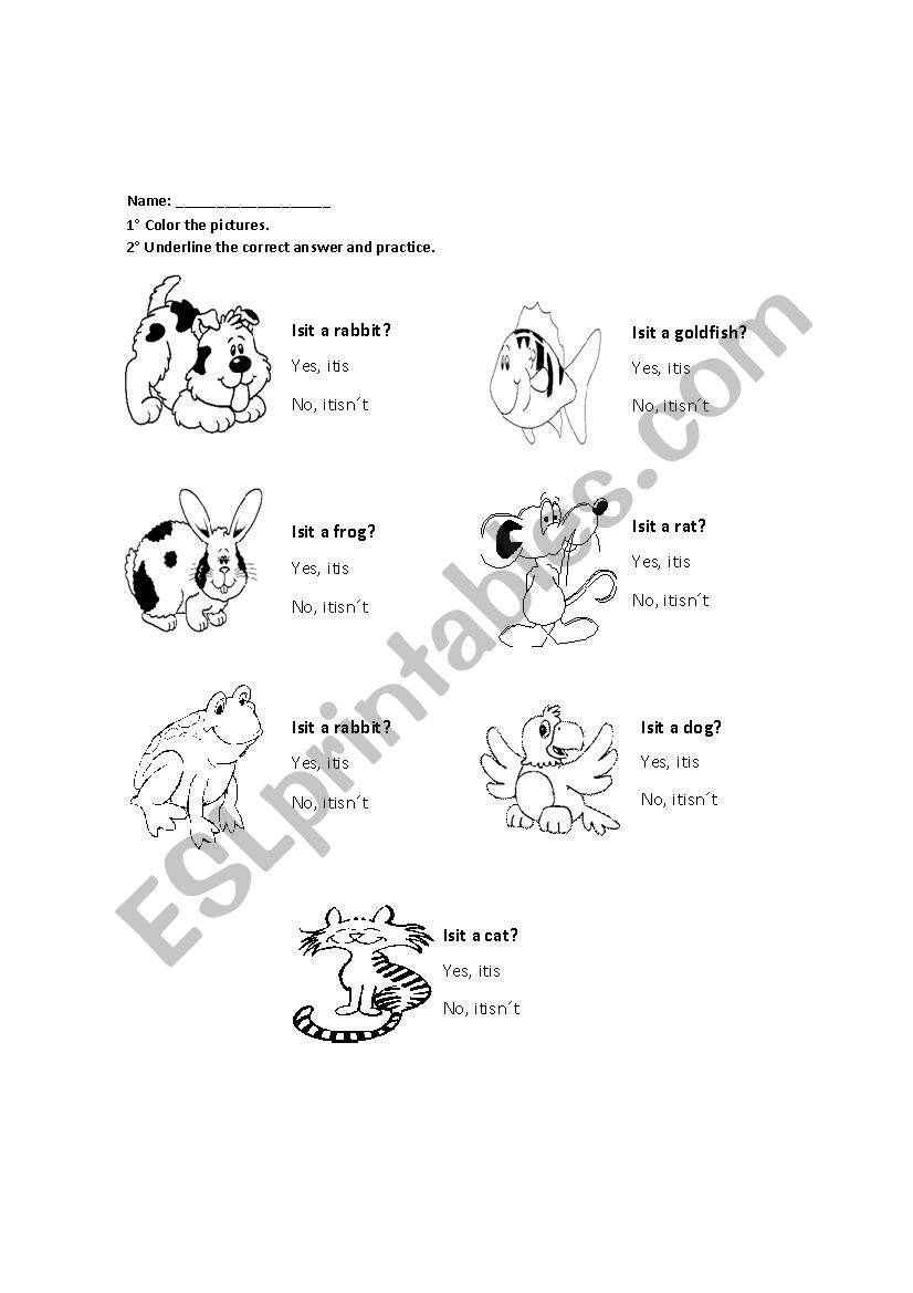what is it withpets worksheet