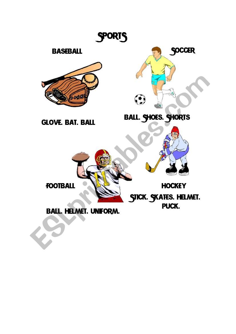 Sports worksheet