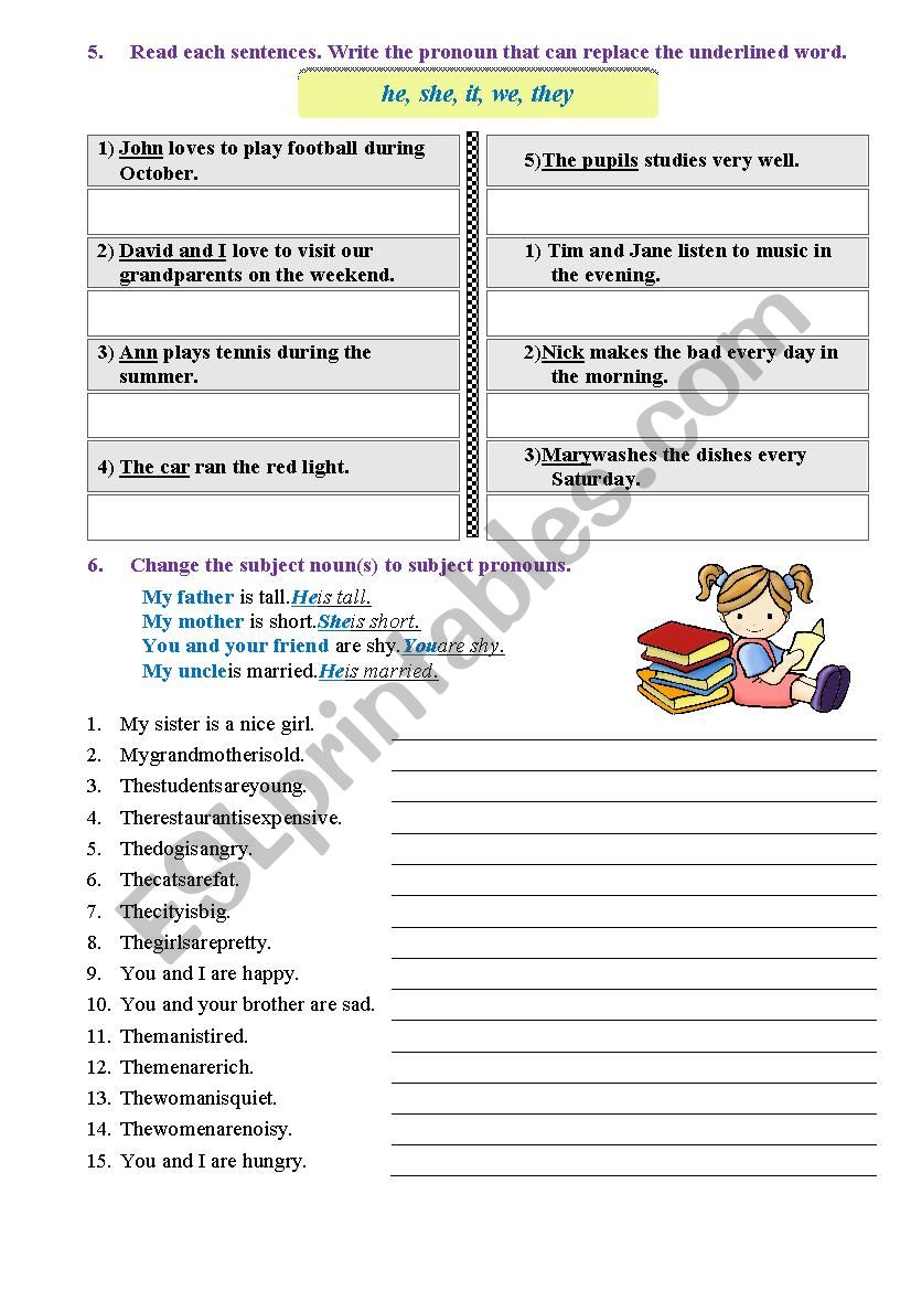 Personal Pronouns Subject part 2