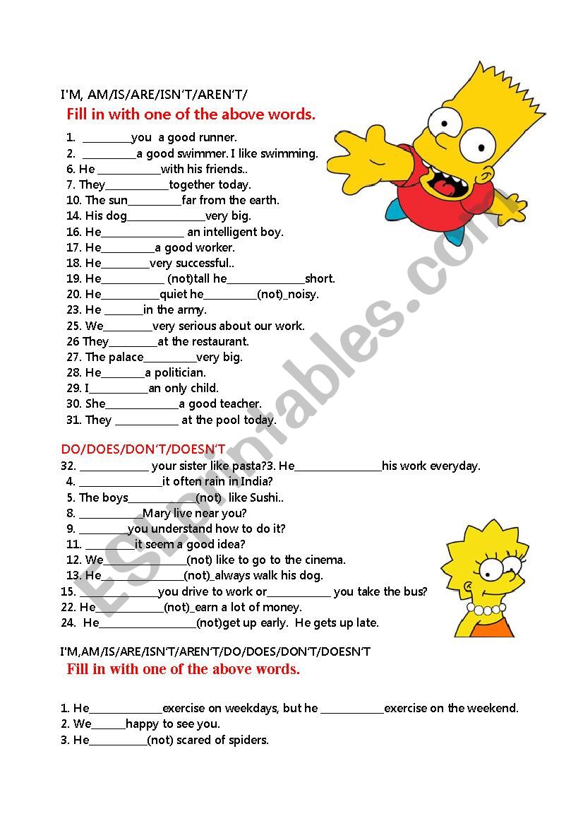 pronoun worksheet