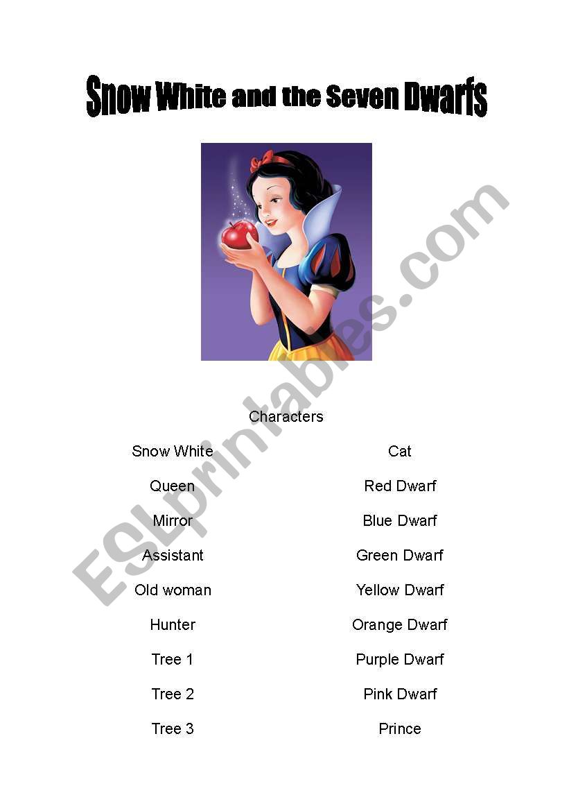 Snow White and the Seven Dwarfs - Play Script