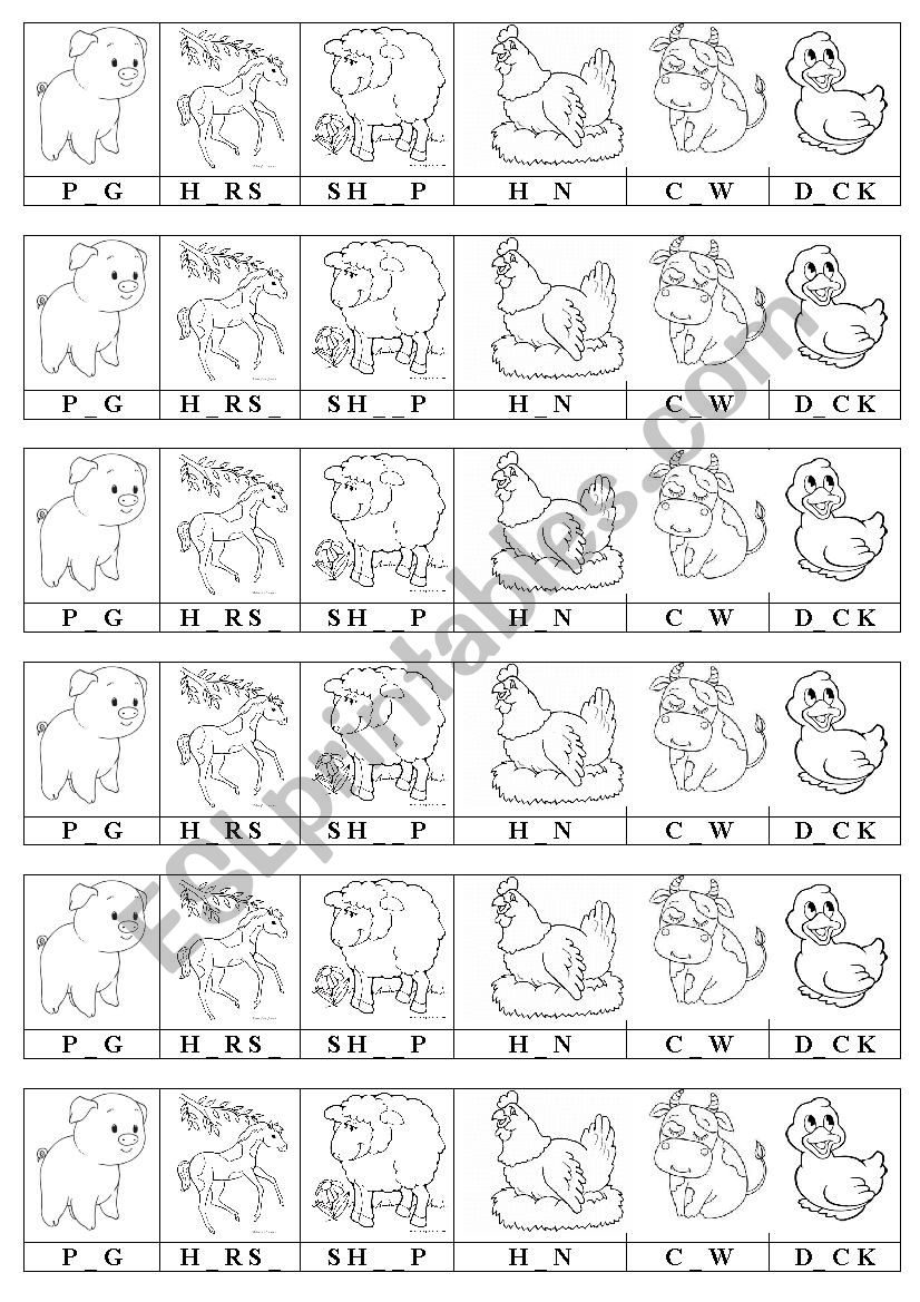 Farm Animals worksheet