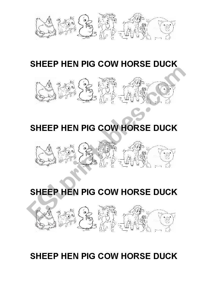 Farm Animals worksheet