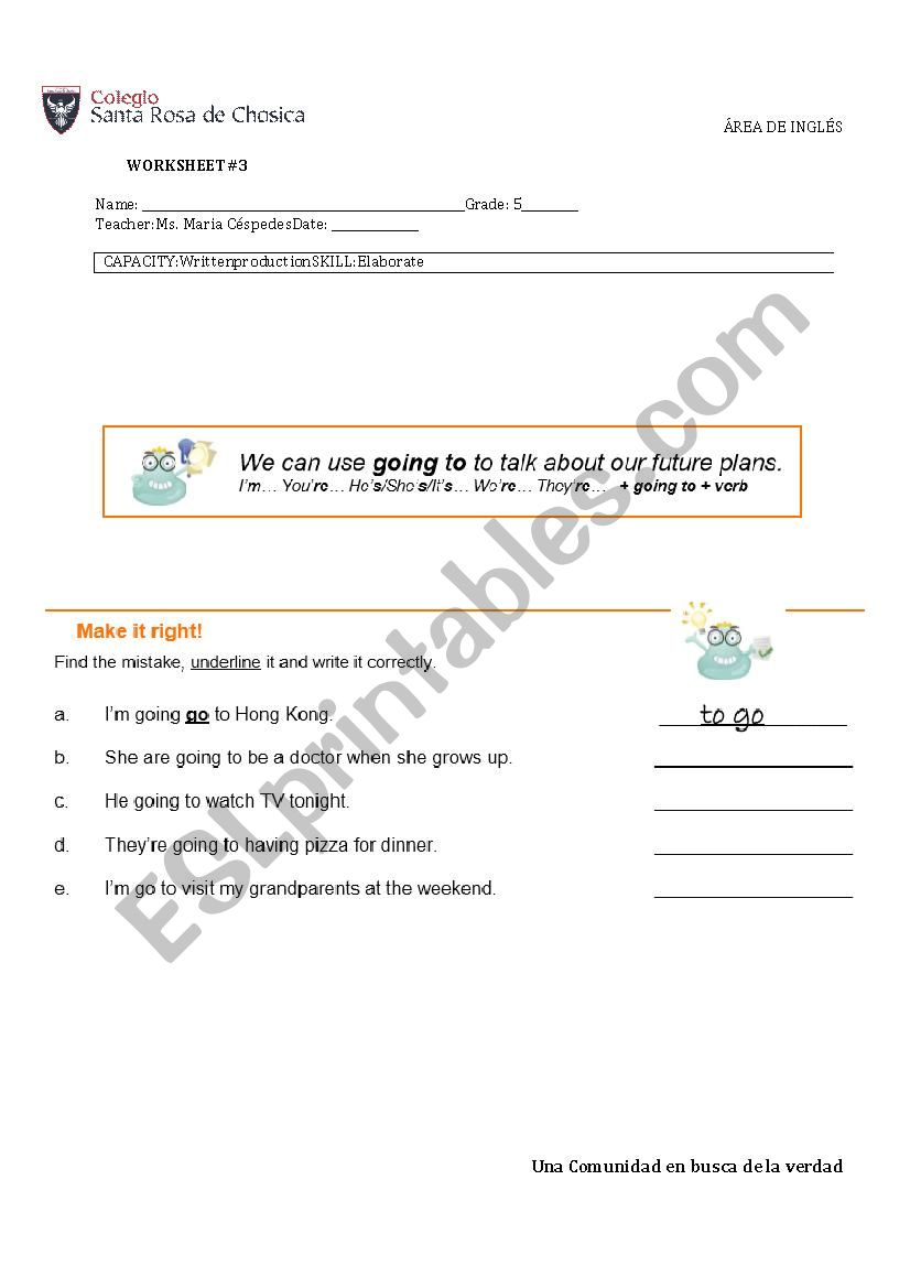 Going to  worksheet