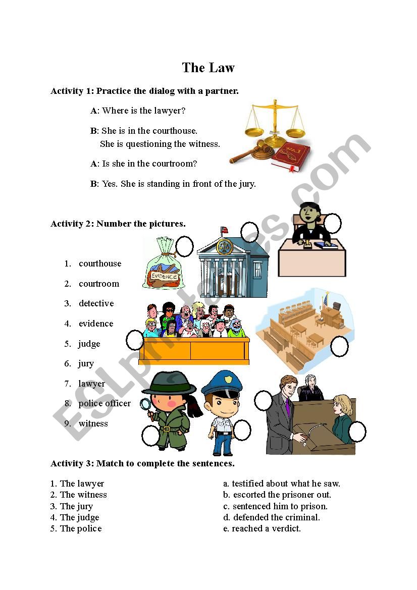 Law worksheet