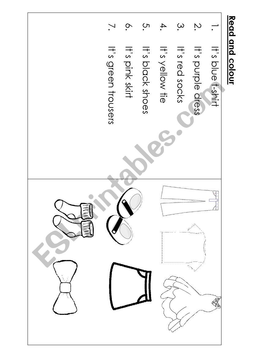 clothes worksheet