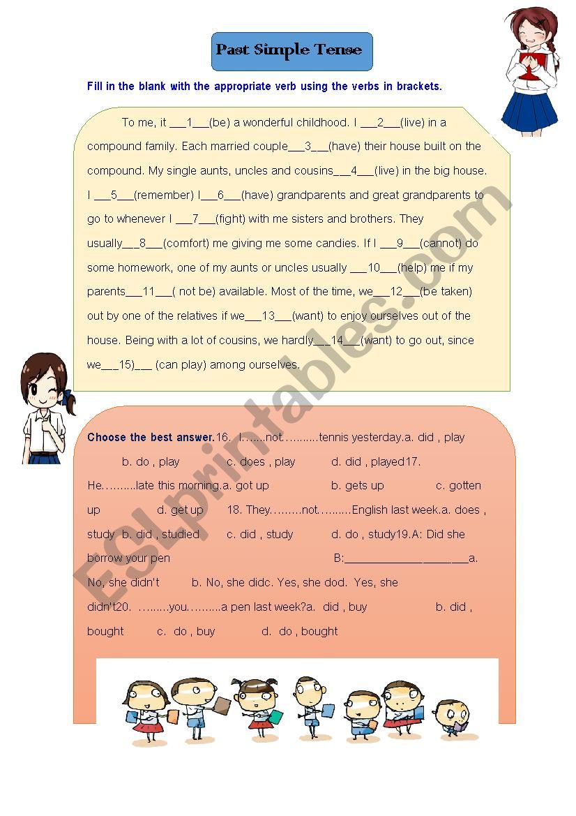 Past Simple Tense worksheet