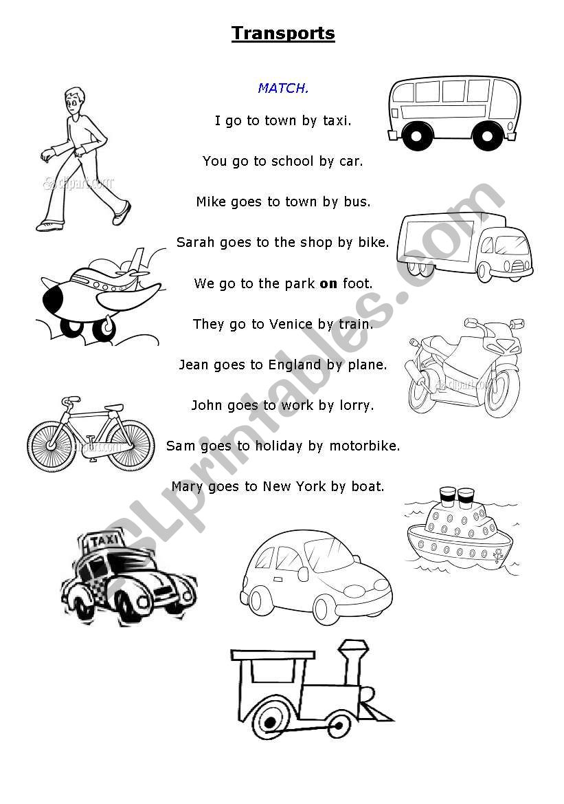 Transports worksheet