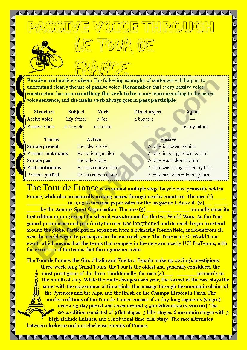 Passive voice and reading comprehension through the Tour de France