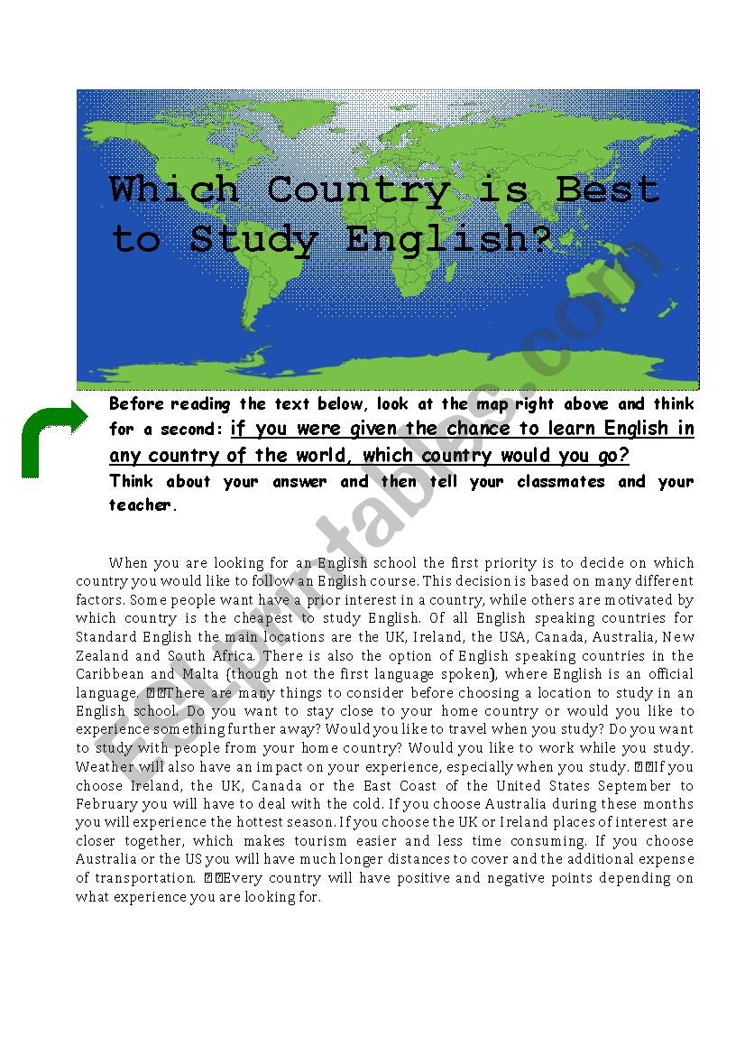 Which Country is The Best to Learn English?