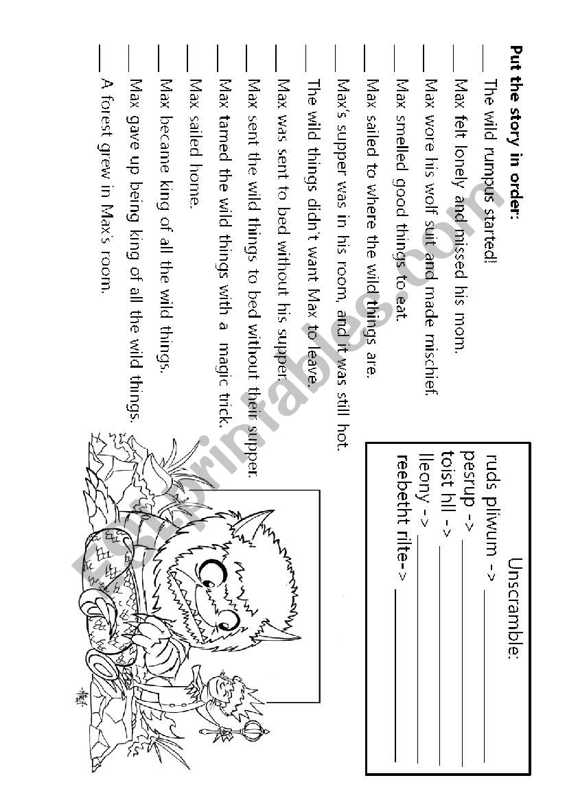 Where the Wild Things Are - Activity Worksheets