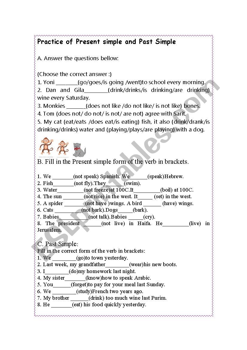 Grammar worksheet