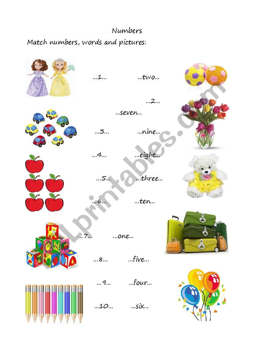 Numbers worksheet