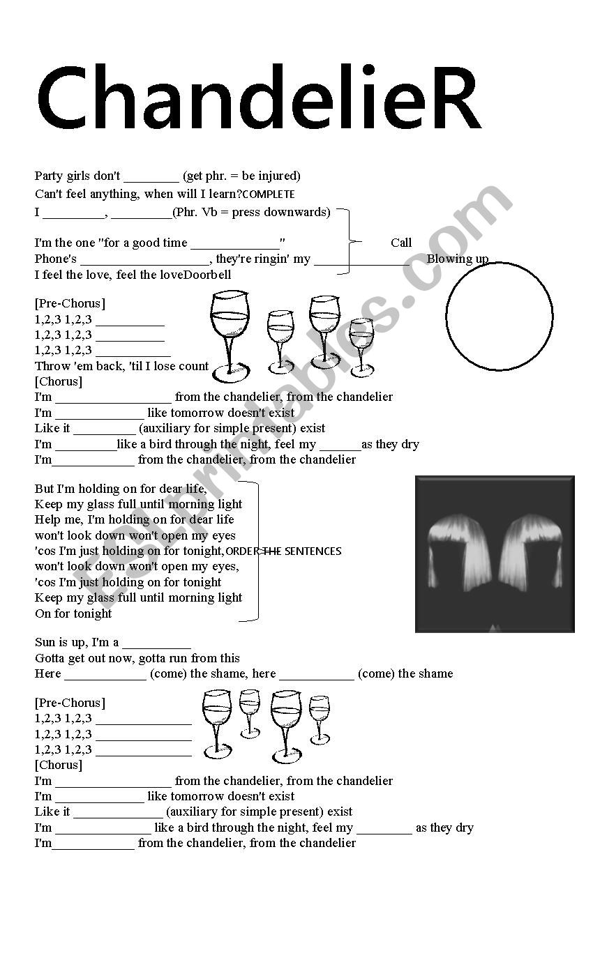 Chandelier worksheet