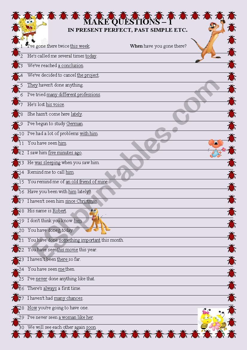 Practice QUESTION FORMATION - 1