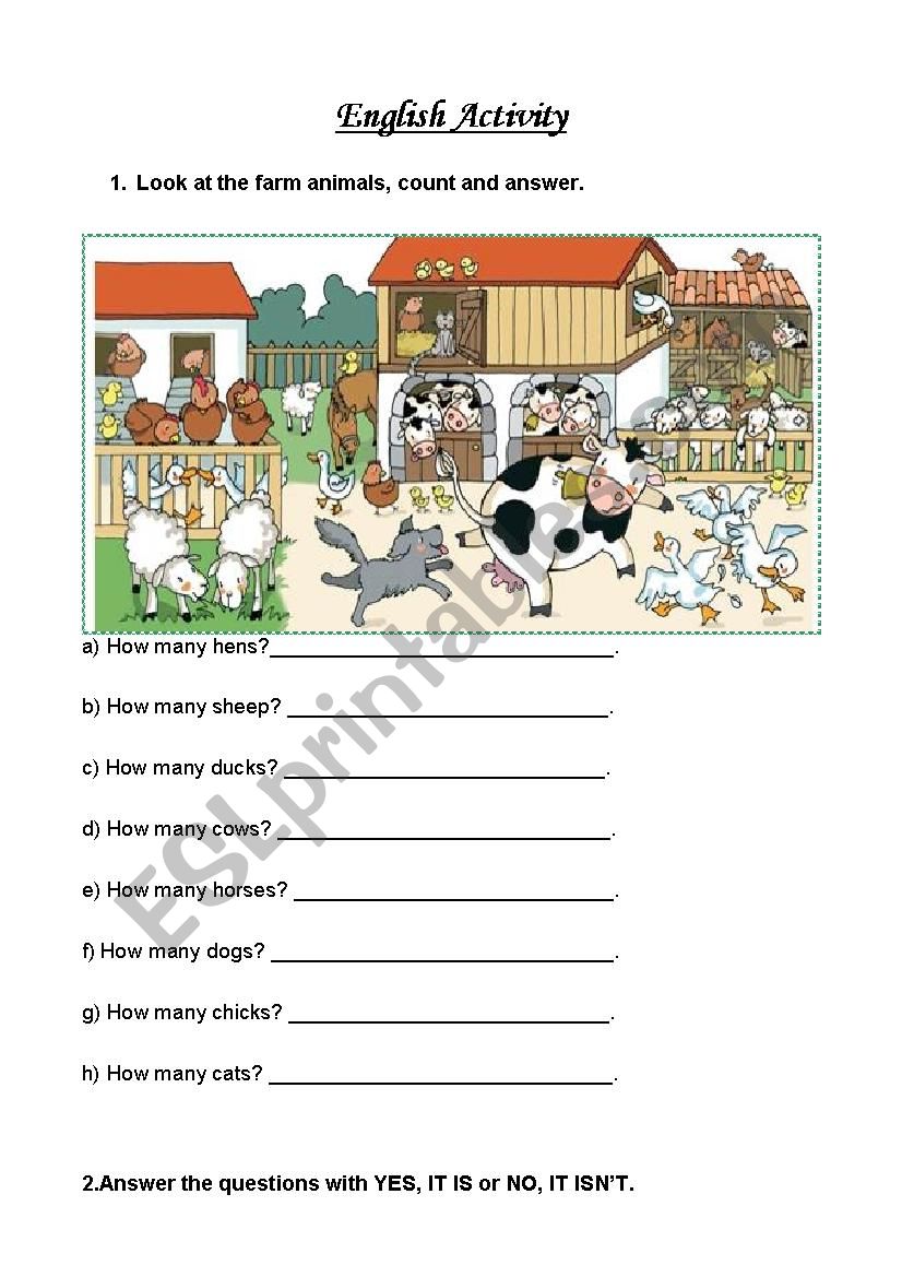 Farm Animals, Numbers & Colors