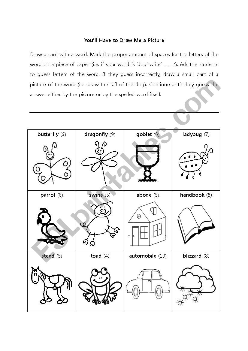 Draw Me a Picture worksheet