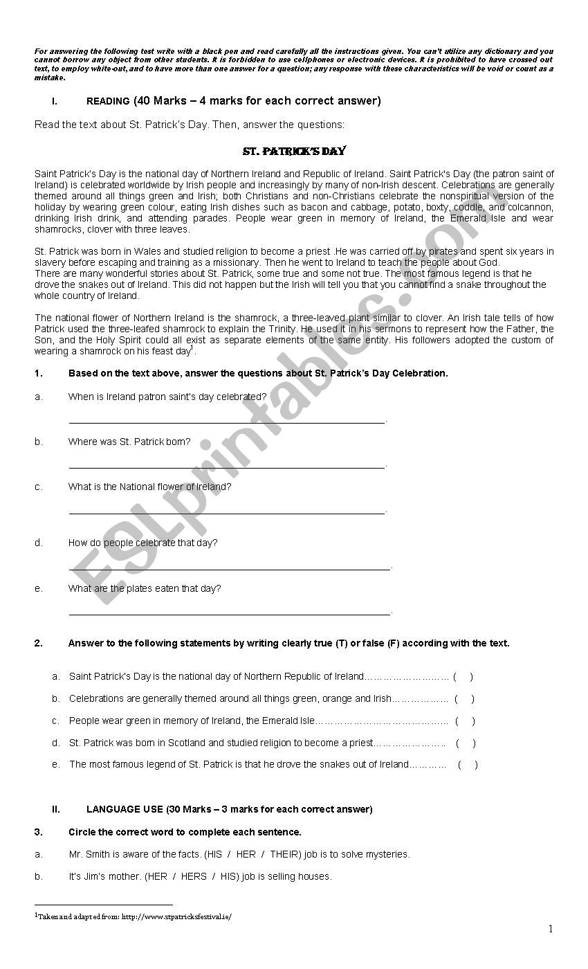 Simple Present worksheet worksheet