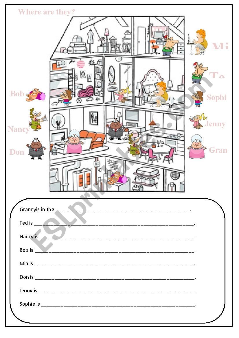 Where are they? worksheet