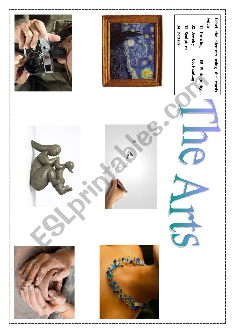 The Arts worksheet
