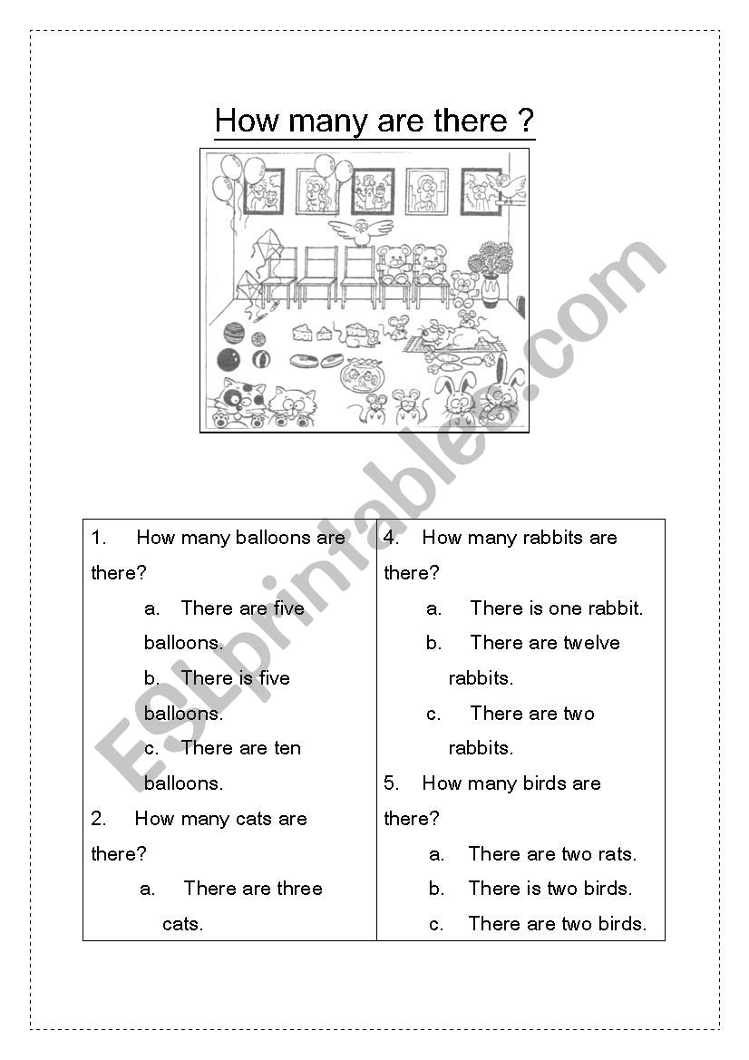 How many are there? worksheet