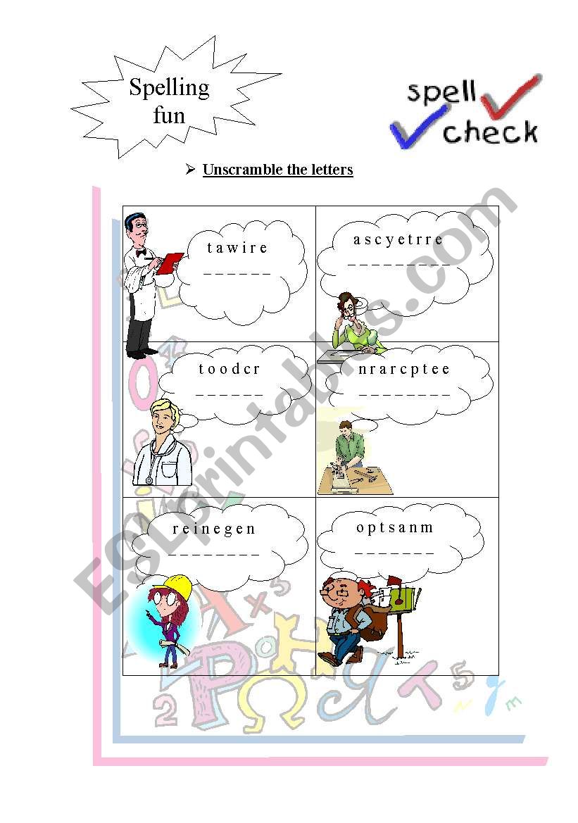 Vocabulary worksheet