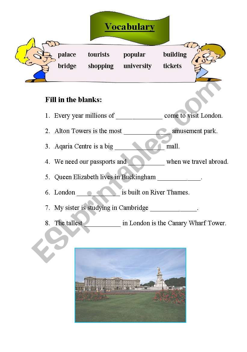 Vocabulary worksheet