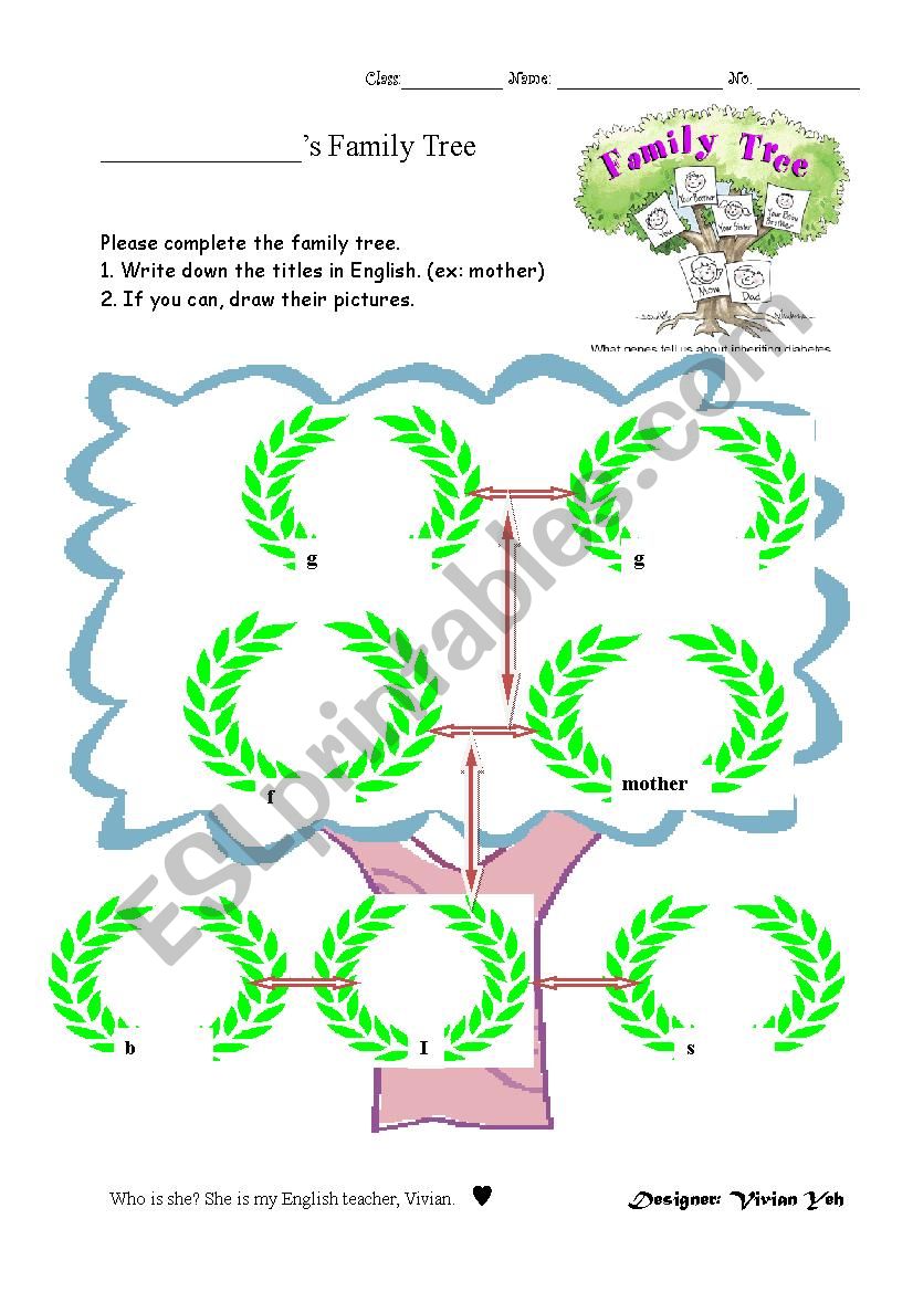 family tree worksheet