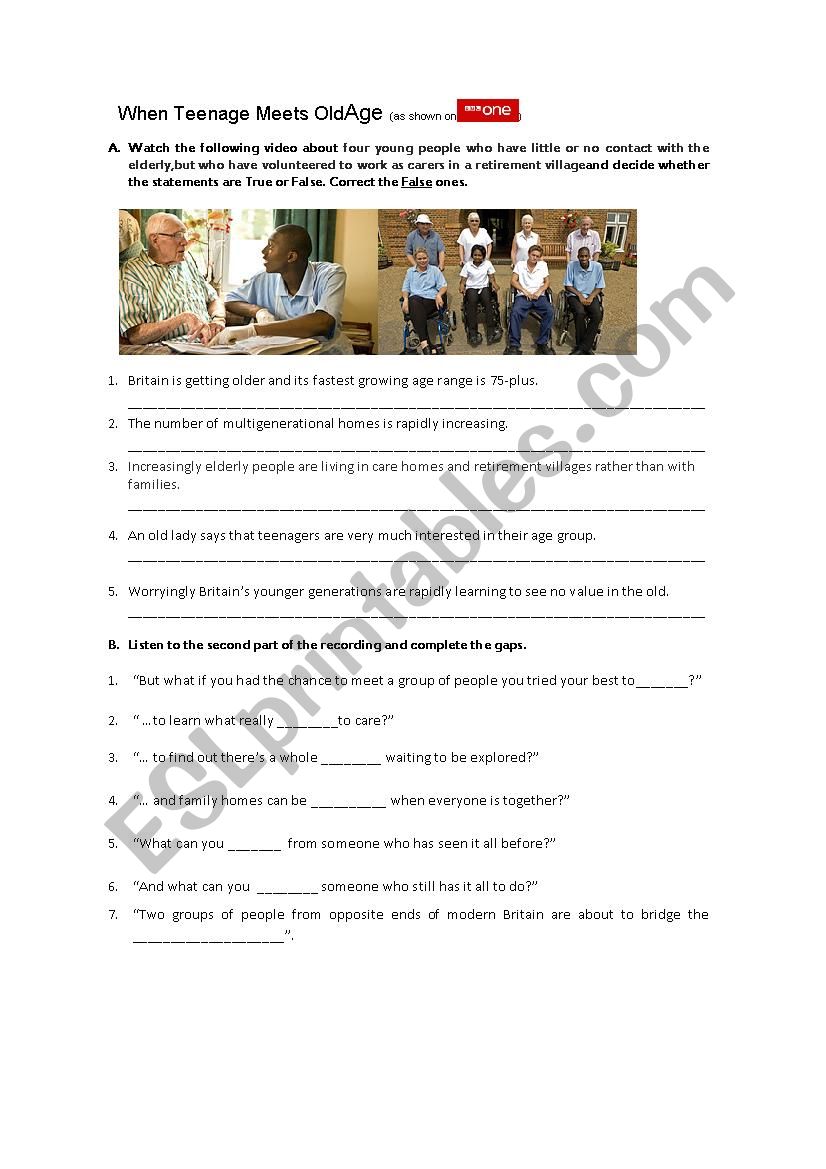 voluntary work worksheet