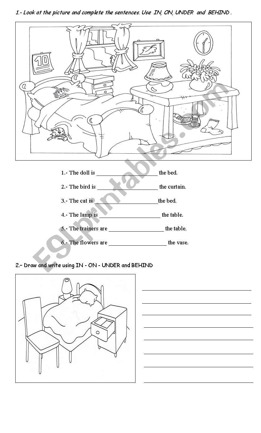 Prepositions worksheet