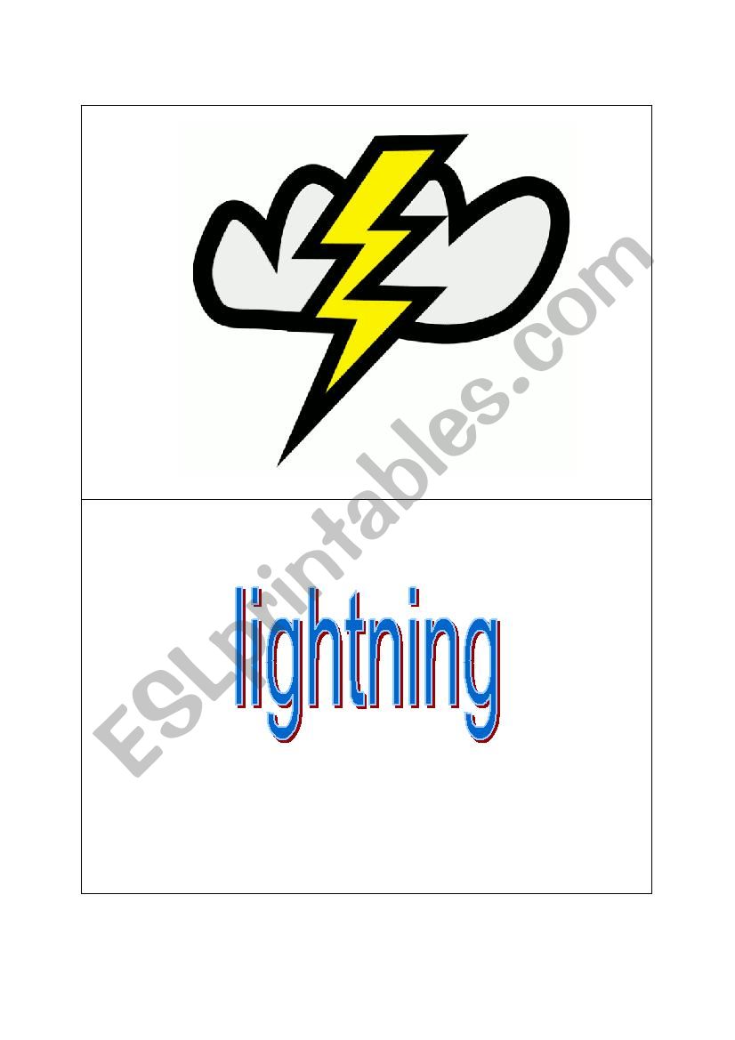 Weather Flashcards worksheet