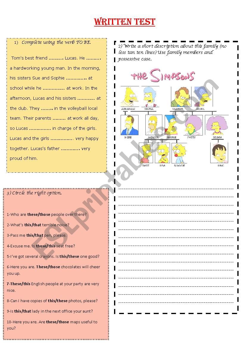 First Term Test for Elementary Adults