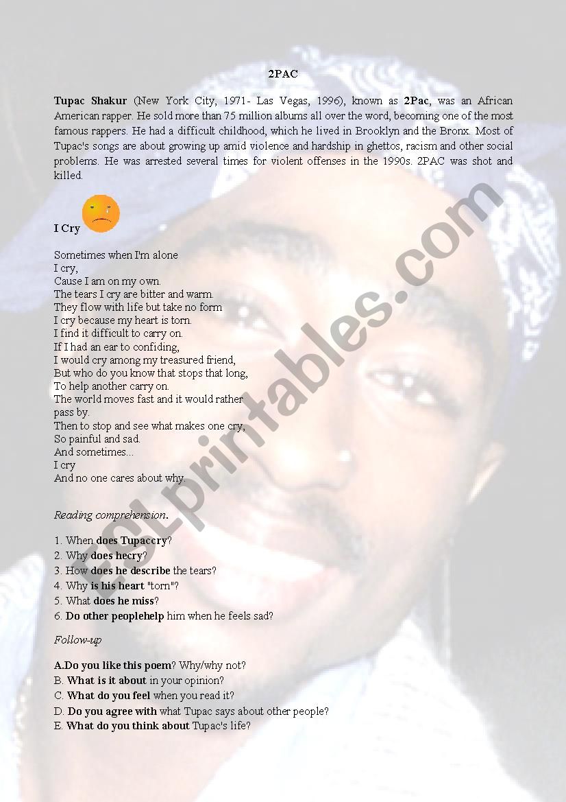 2pac worksheet