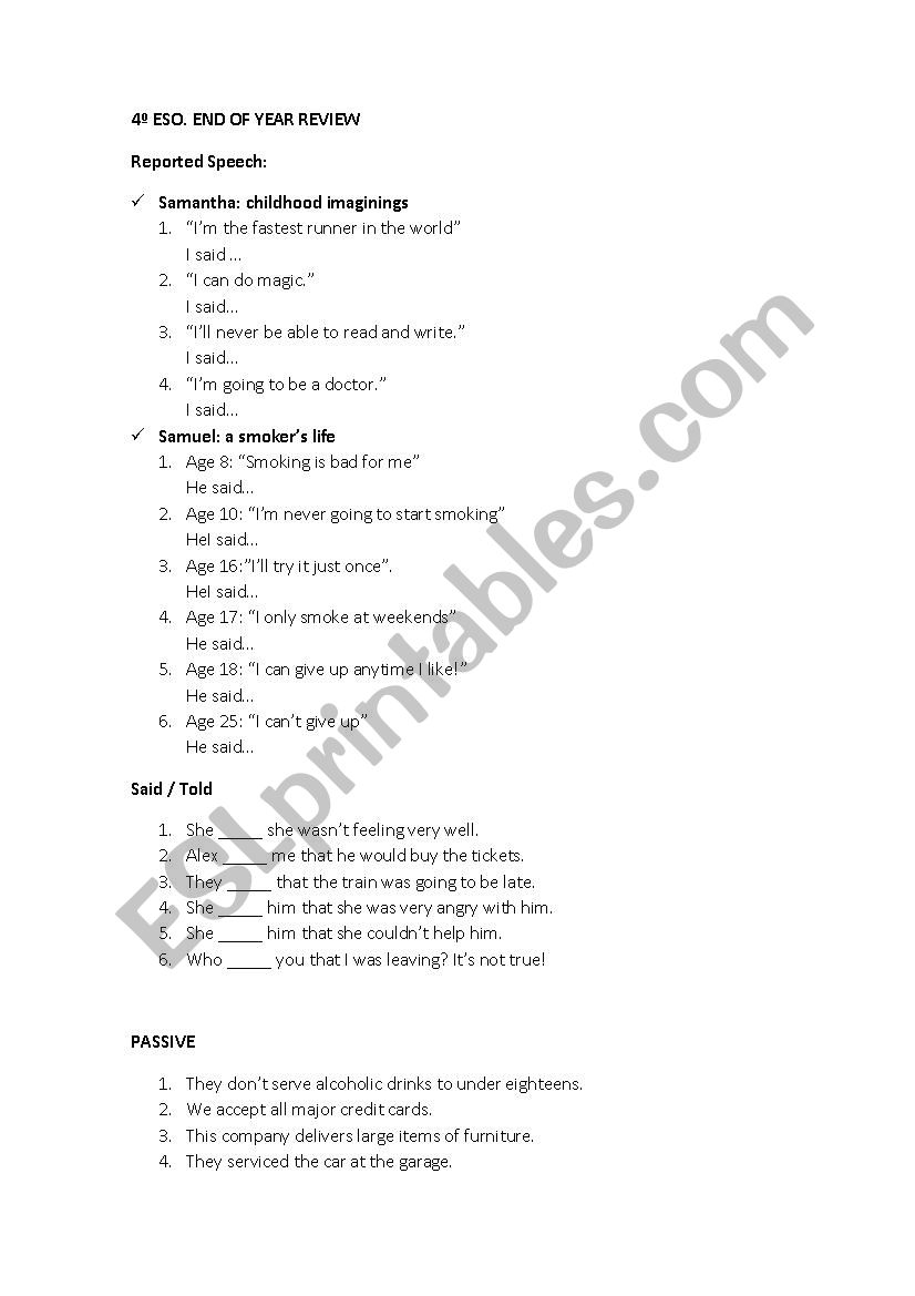 4_ESO_END_OF_YEAR_REVIEW worksheet