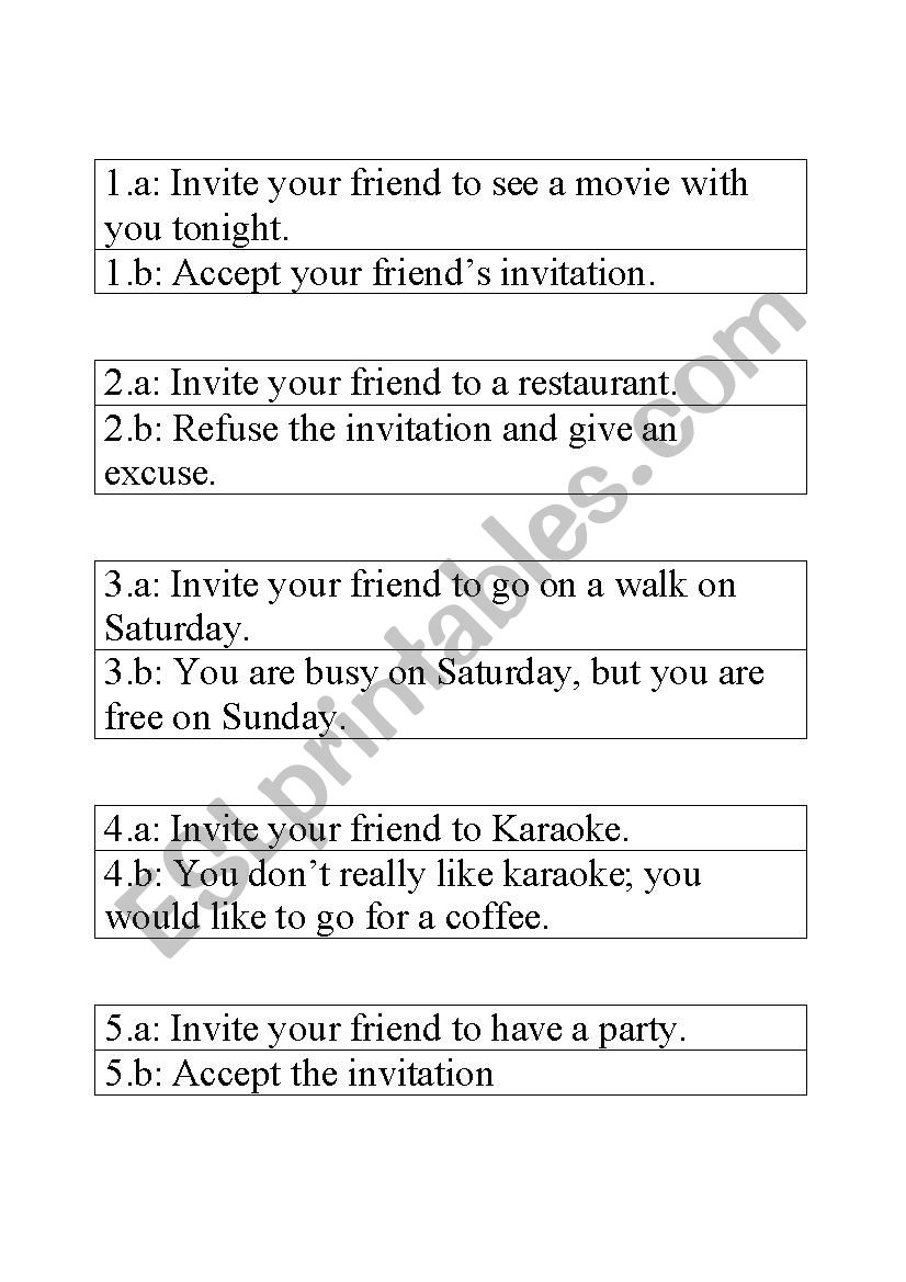 Leisure activities worksheet