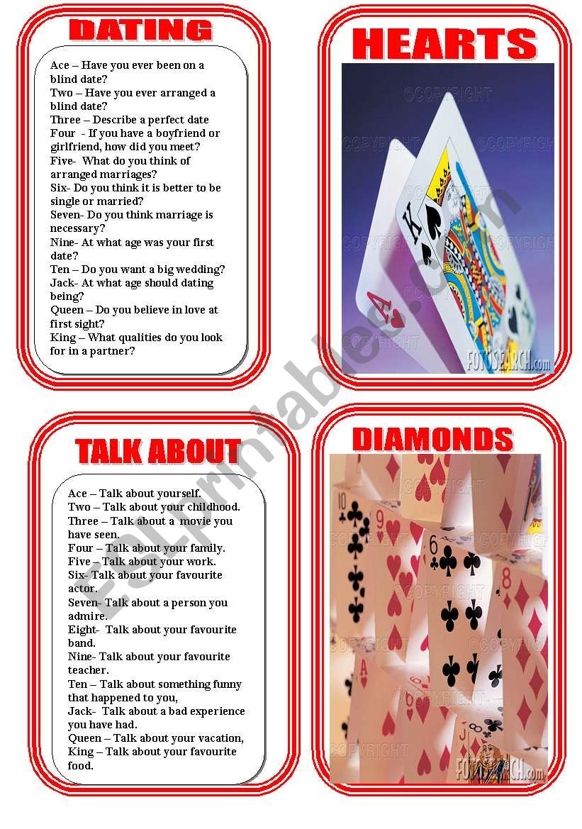 CARD THREE- CARD GAME CONVERSATION QUESTIONS