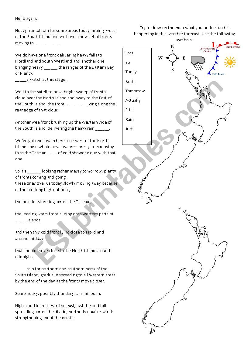 Weather forecast - New Zealand