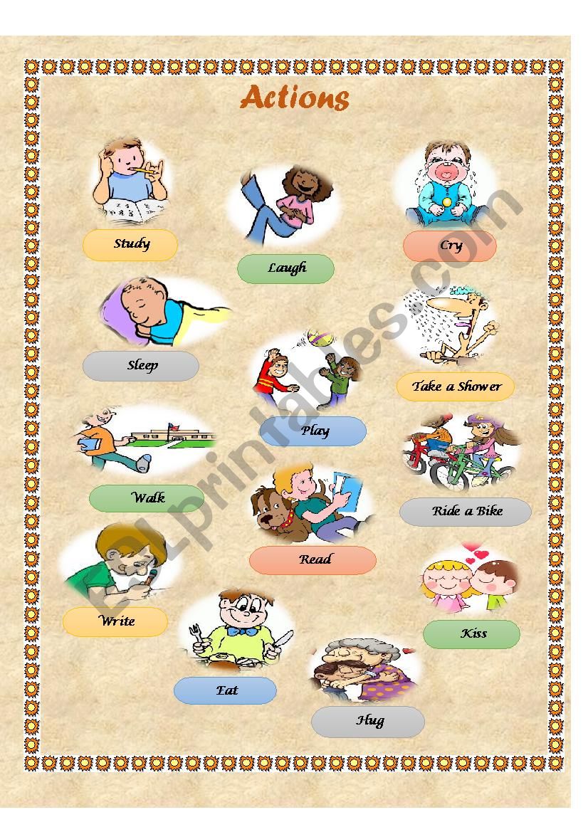 Actions worksheet