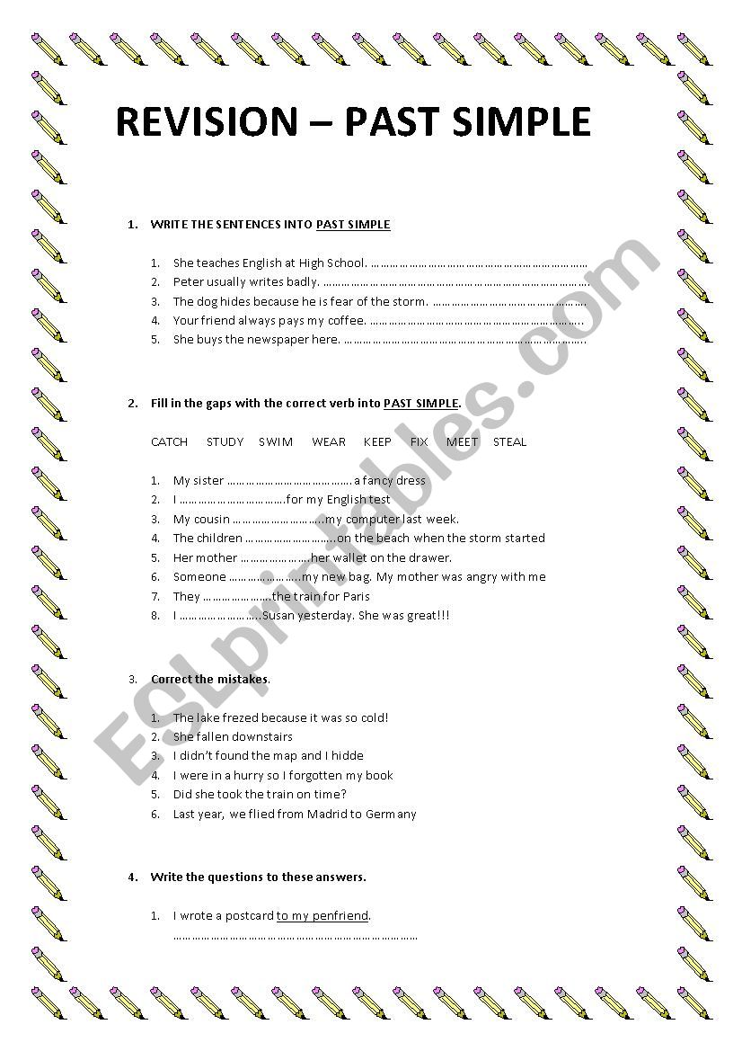 PAST SIMPLE worksheet