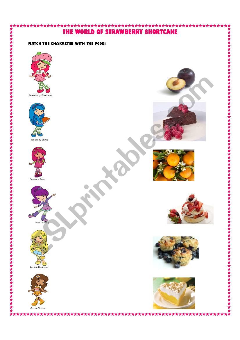 Strawberry Shortcake worksheet