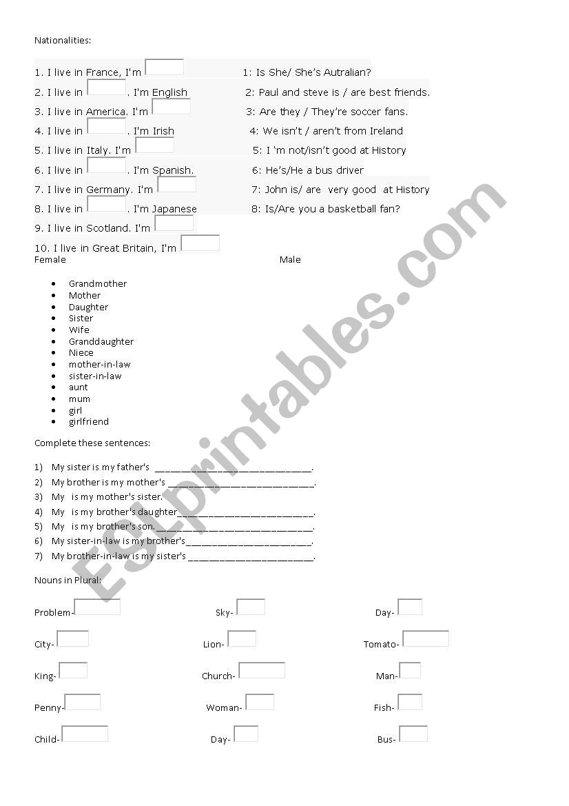 PRESENT SIMPLE EXERCISES worksheet