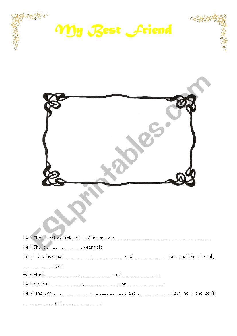 My best friend  worksheet