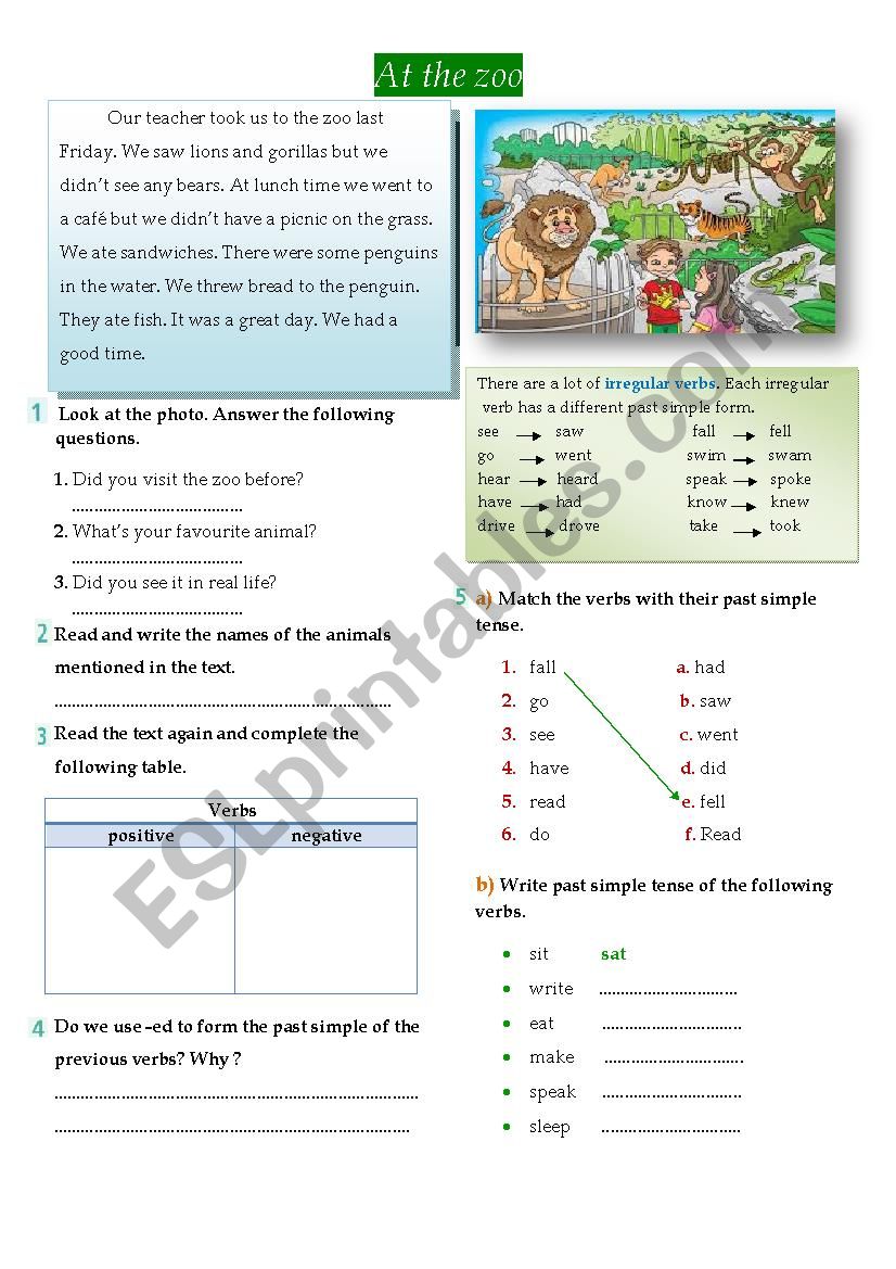 How to teach irregular verbs? worksheet