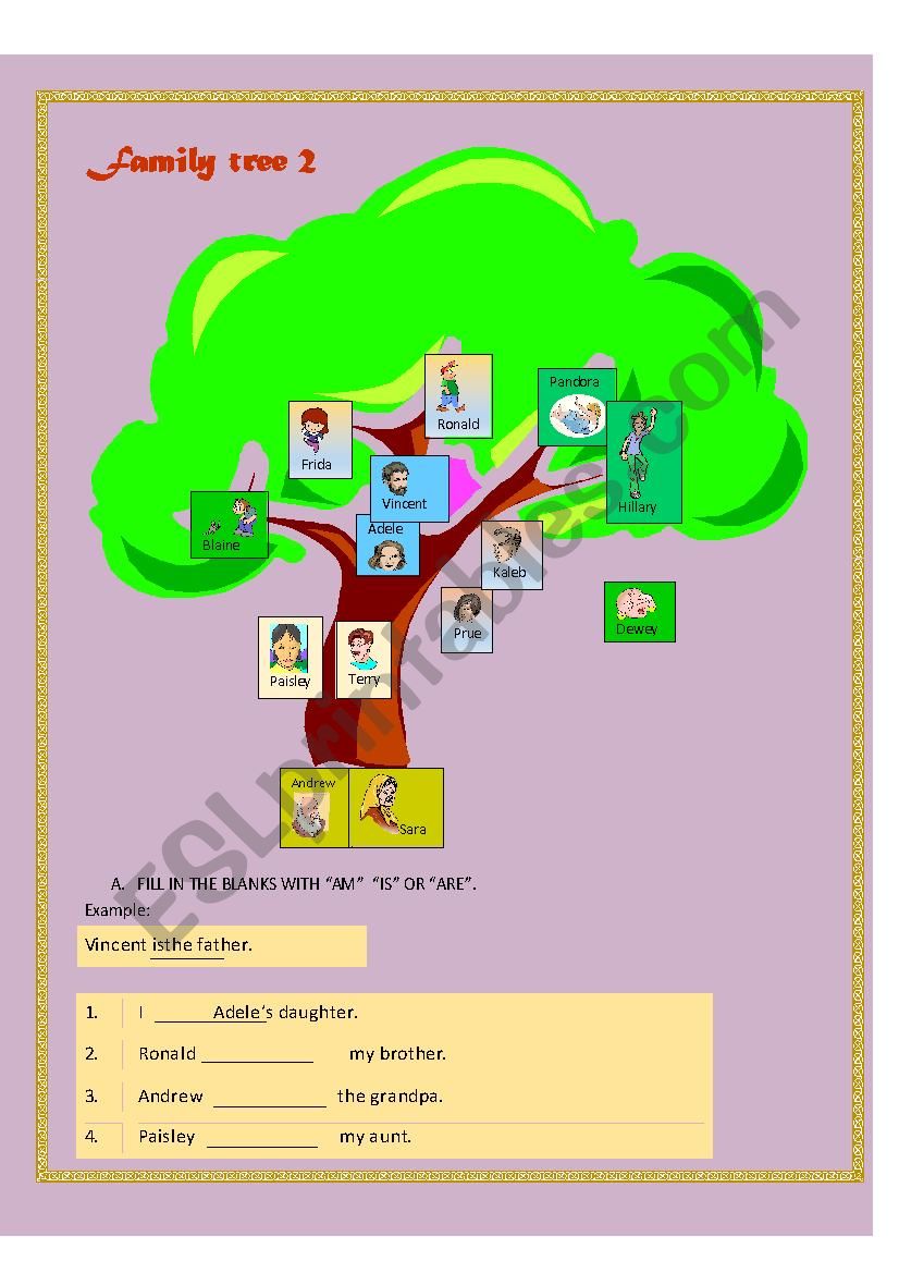 family tree 2 worksheet