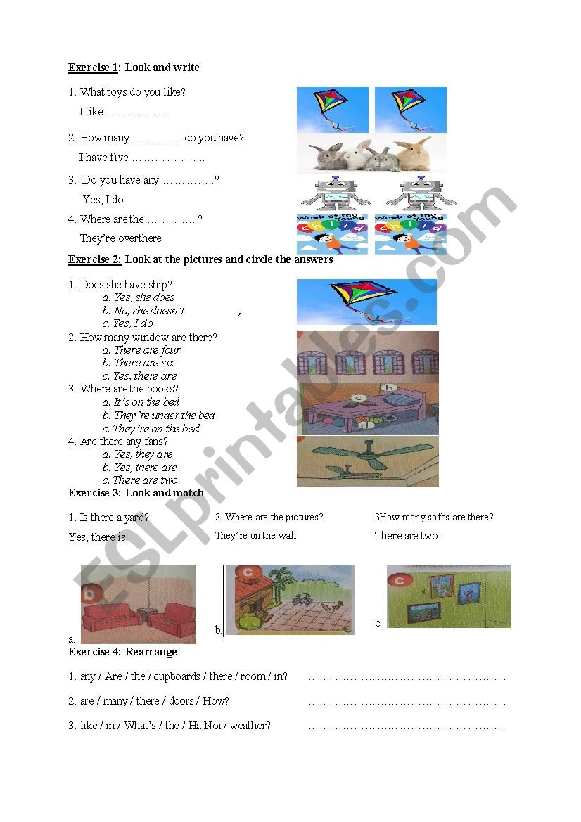 Exercise worksheet