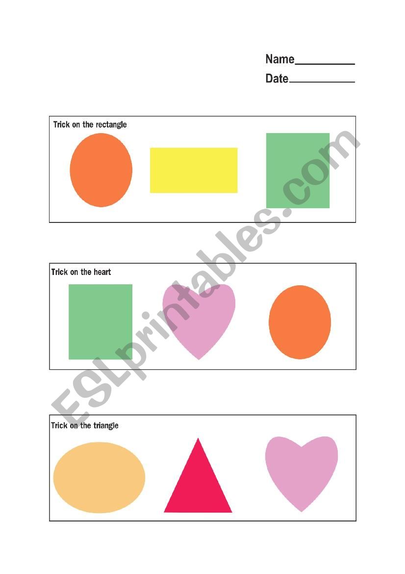 Shapes worksheet