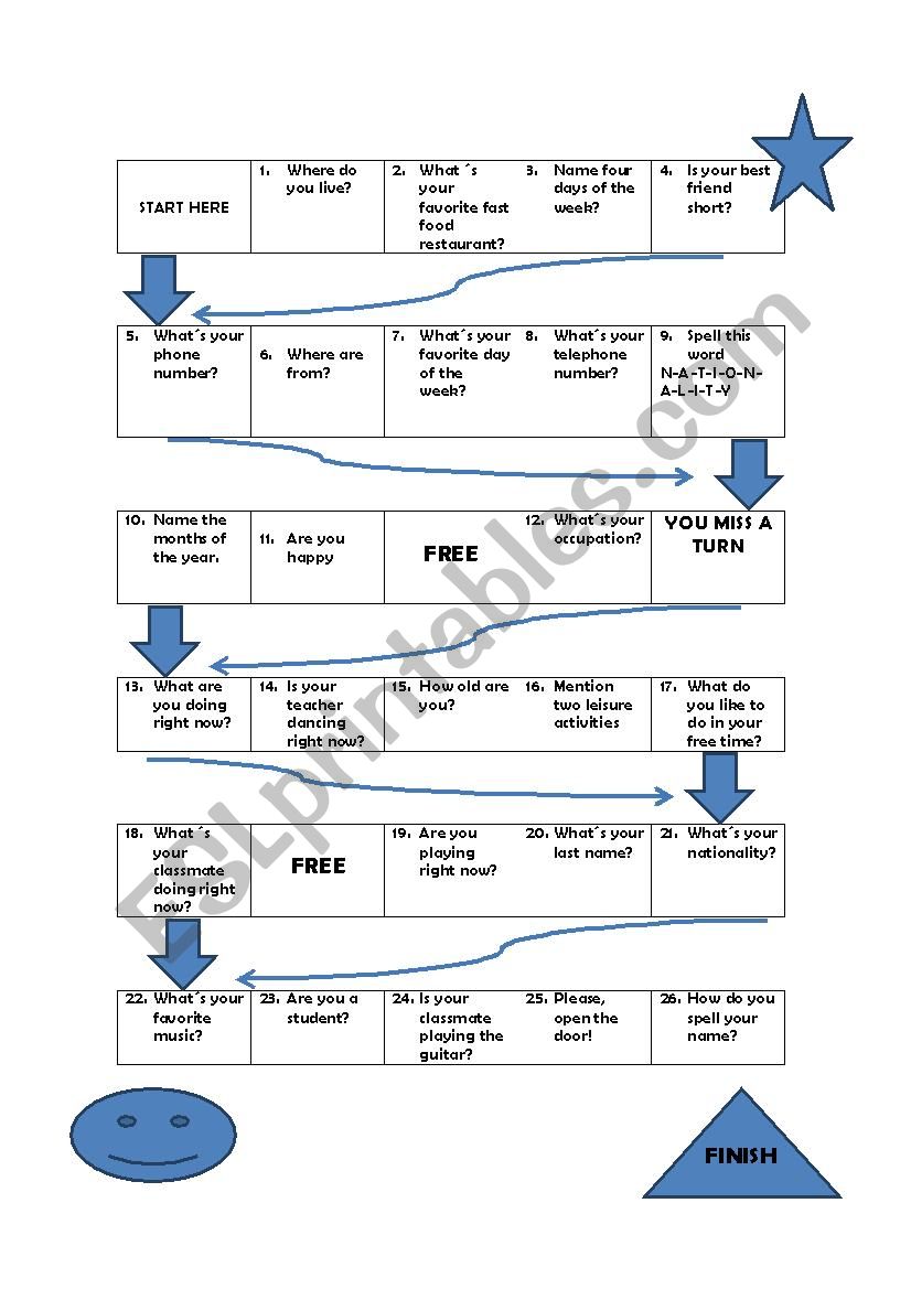 BOARD GAME - PERSONAL INFORMATION REVIEW